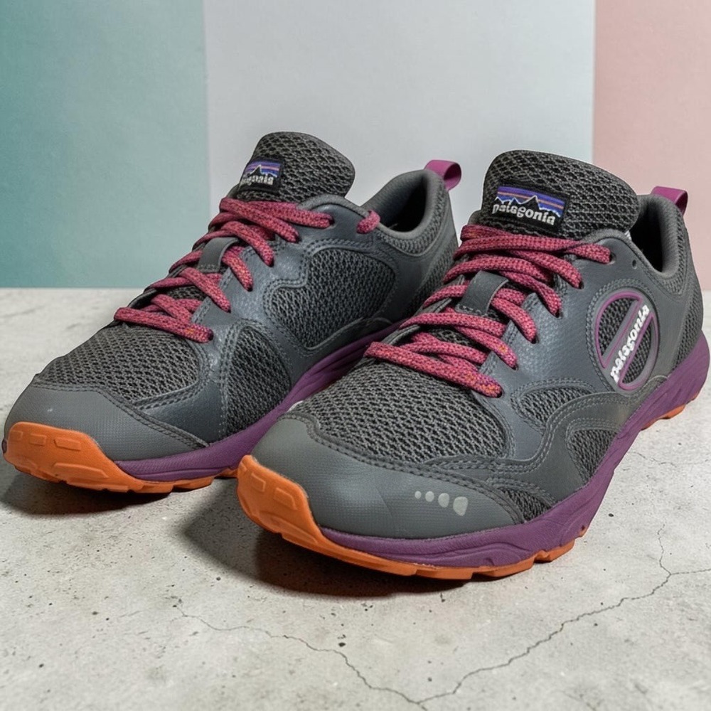 Patagonia Tsali 2.0 Trail Running Shoes Amaranth Turmeric Grey T81184 Womens 8.5